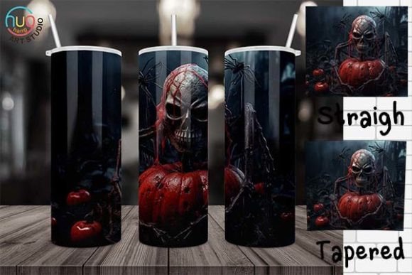 Download Halloween Scary Pumpkin Skull Tumbler - Skull Collection