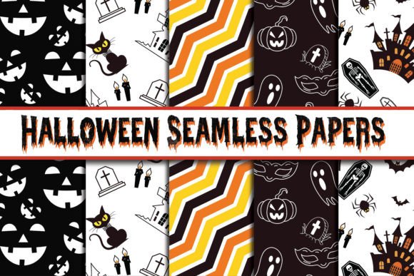 Download Happy Halloween Digital Paper Background - Premium Resources
