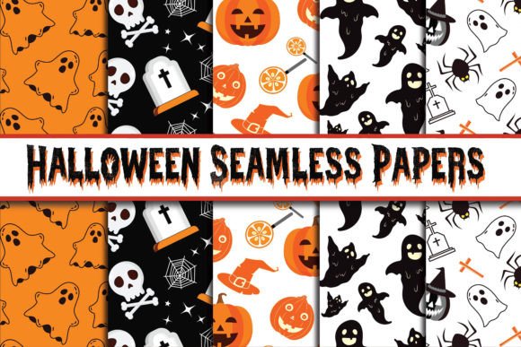 Download Happy Halloween Digital Papers Patterns - Premium Resources