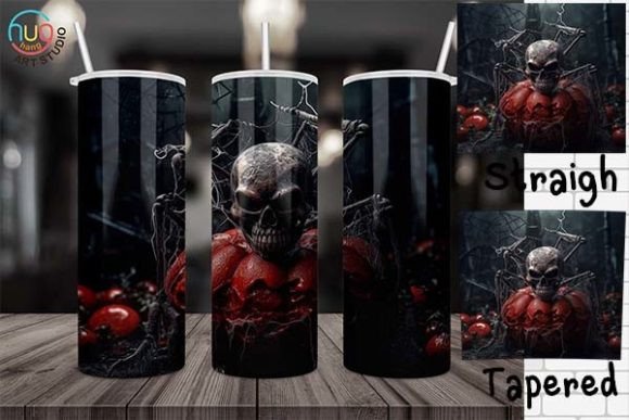 Download Halloween Scary Pumpkin Skull Tumbler - Skull Collection