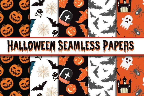 Download Happy Halloween Digital Papers Patterns - Premium Resources
