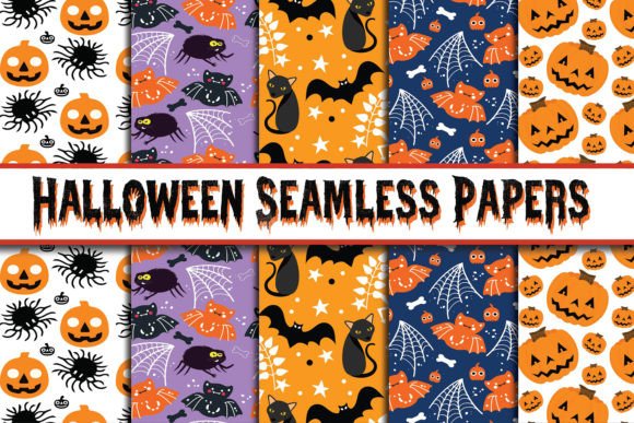 Download Happy Halloween Digital Papers Patterns - Premium Bundle